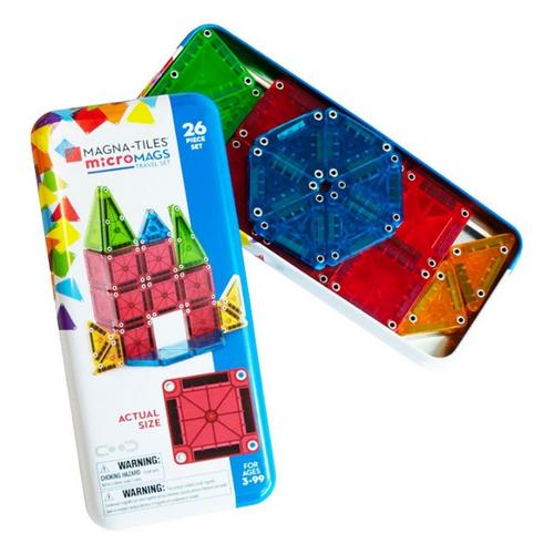 Magna Tiles microMAGS 26 Piece Travel Magnetic Construction Set - Primary Image