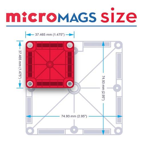 Magna Tiles microMAGS 26 Piece Travel Magnetic Construction Set - Primary Image