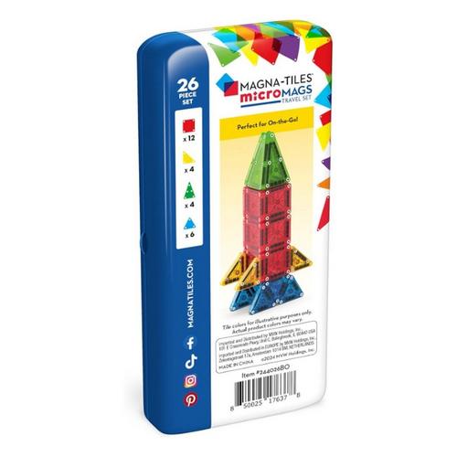 Magna Tiles microMAGS 26 Piece Travel Magnetic Construction Set - Primary Image