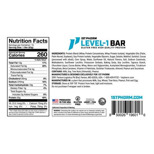 1st Phorm Level-1 Protein Bar - Single Serving - Primary Image