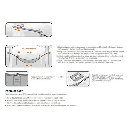 eno TravelNest Hammock + Straps Combo - Primary Image