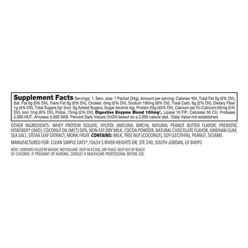 Clean Simple Eats Single Serving Protein Powder - Primary Image