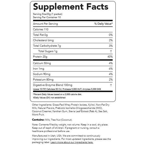 Clean Simple Eats Protein Powder Single Serving - 10 Pack - Primary Image
