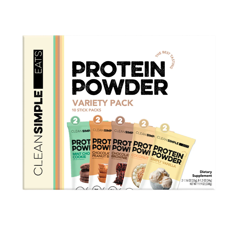 Clean Simple Eats Whey Protein Powder Single Serving 10 Pack