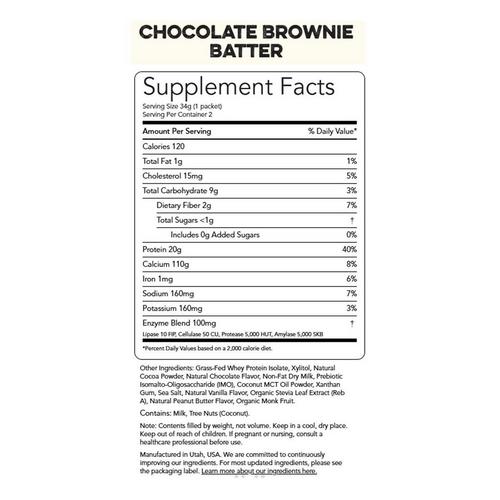 Clean Simple Eats Protein Powder Single Serving - 10 Pack - Primary Image
