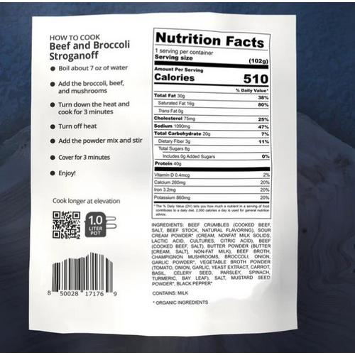 RightOnTrek Beef and Broccoli Stroganoff - Primary Image