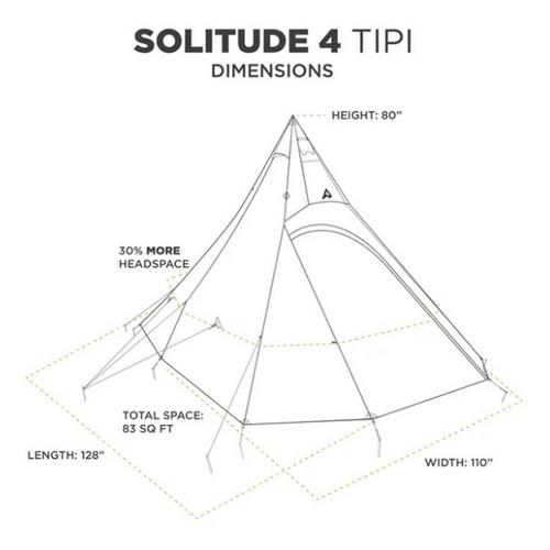 Peax Equipment Solitude 4 Person Tipi Tent - Primary Image