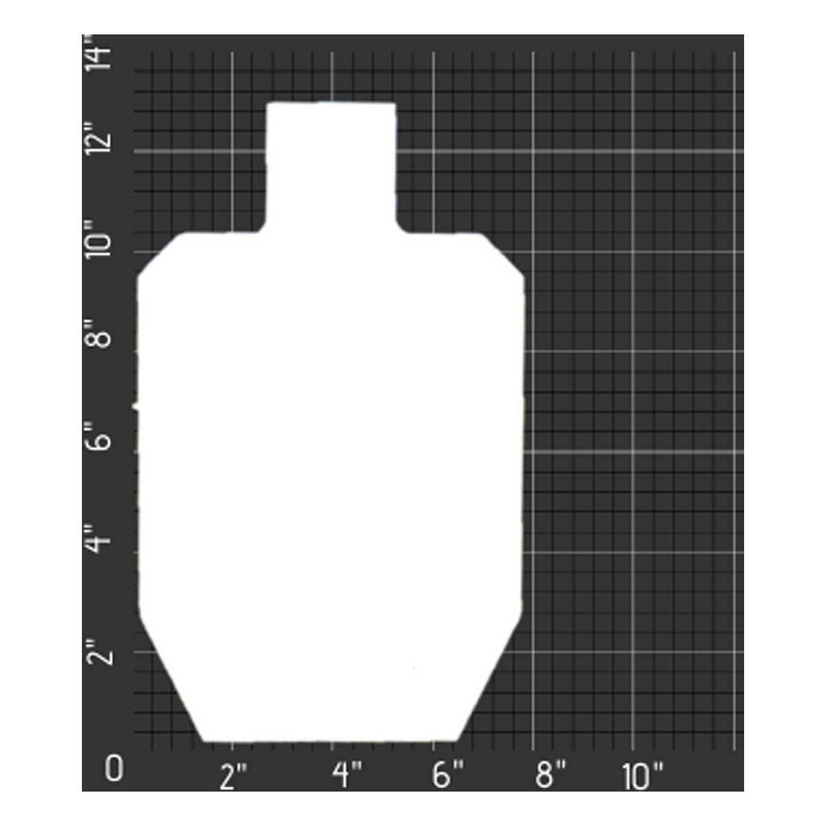 JC Steel 45% IPSC 3/8" Thick 2 Hole Target - JC Steel