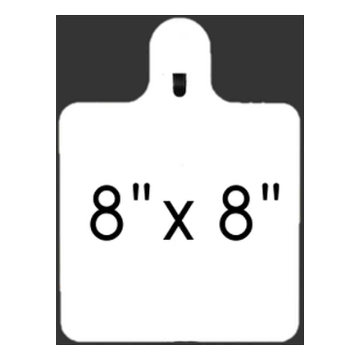 JC Steel 8" Square 3/8" Thick Slotted Hook Target - JC Steel