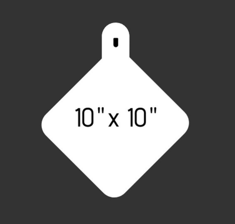 10" Diamond 3/8" Thick Slotted Hook - JC Steel