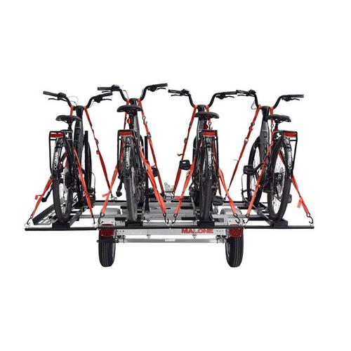 Malone MicroSport LowBed 4 E-Bike Trailer Package (4 E-Bike Racks, Kick Stand, Spare Tire) - Primary Image