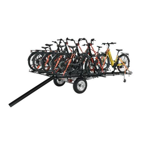 Malone MicroSport LowBed 6 E-Bike Trailer Package (6 E-Bike Racks, Kick Stand, Spare Tire) - Primary Image