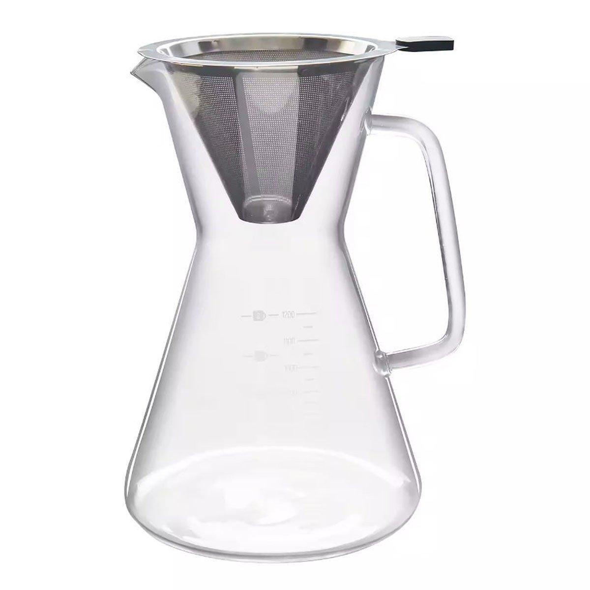 London Sip Glass Brewing System 8 Cup Coffee Carafe - Escali Scales