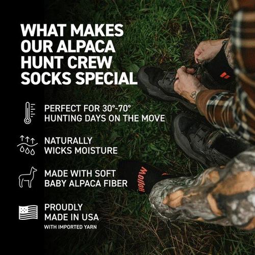 Hollow Alpaca Boot Crew Hunting Socks - Primary Image