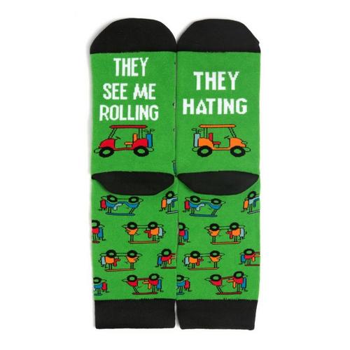 Lavley "They See Me Rolling" Crew Socks - Primary Image
