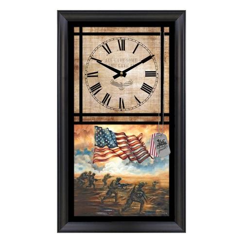 Print & Frame Patriotic Quail Forever Mantel Clock - Primary Image