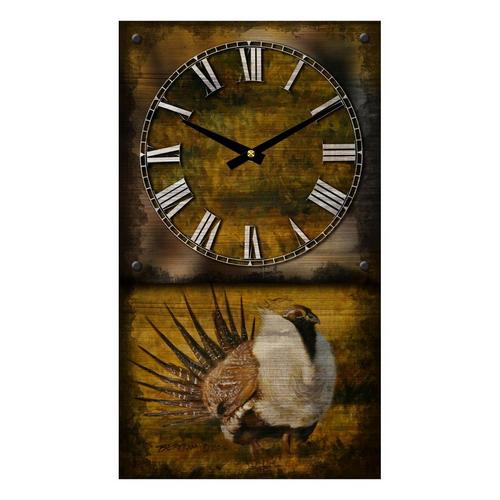 Print & Frame Sage Grouse Wood Panel Clock - Primary Image