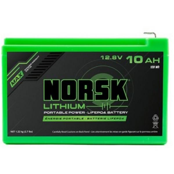 Norsk Lithium 12.8V 10Ah Battery with Charger Battery