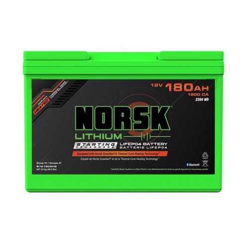 Norsk Lithium 12V 180AH HEATED Lithium Marine Cranking Battery - Primary Image