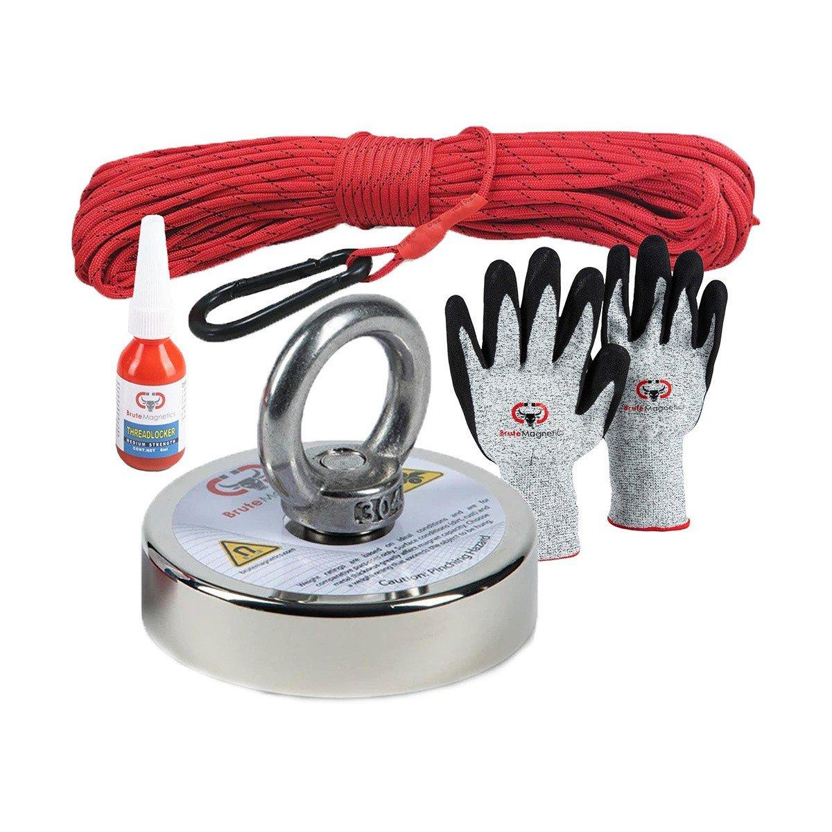 brute box 880 lb magnet fishing bundle Brute 425 lb Junior Single Sided Magnet Bundle