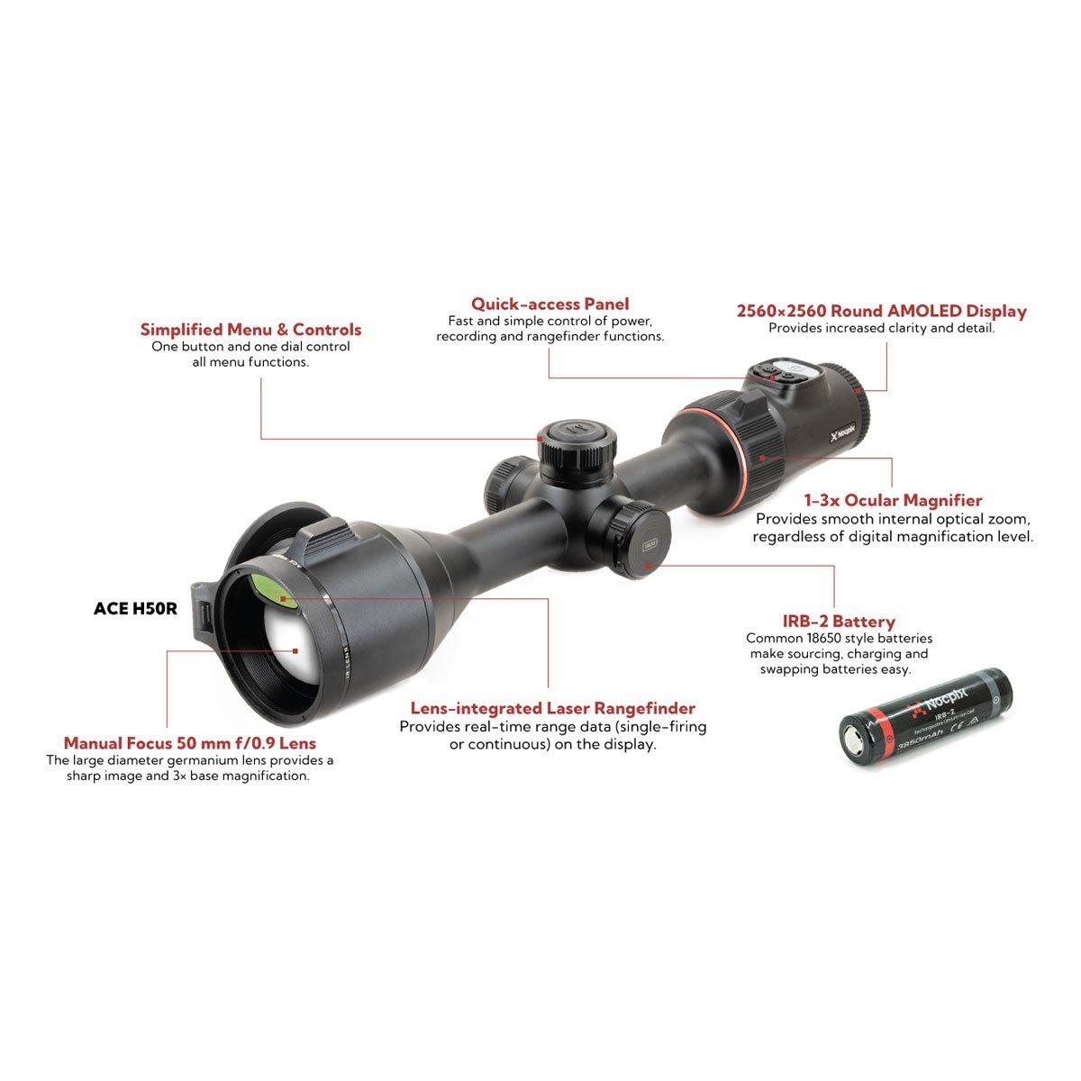 NOCPIX ACE H50R 640x512 Thermal Riflescope | SCHEELS.com