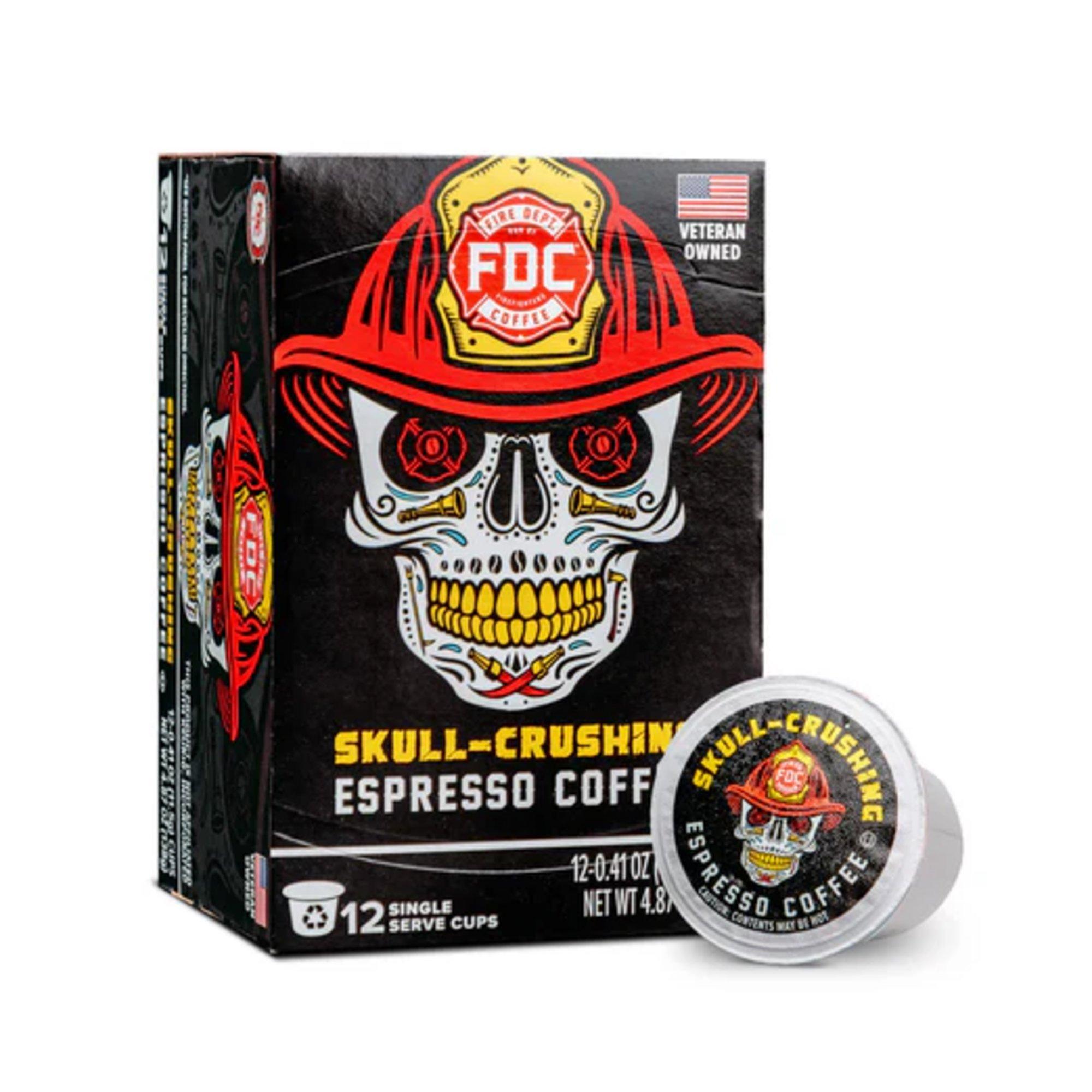 Fire Department Coffee Skull Crushing Espresso Pods 12 Count Coffee - Fire Department Coffee