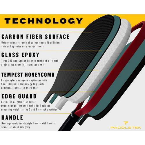 Paddletek Tempest Wave PRO-C 14.3 Pickleball Paddle - Primary Image