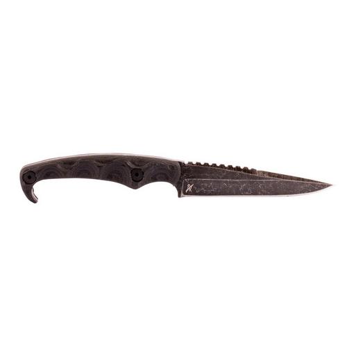 Stroup Knives MK2-B-G10 Acid Etched Clip Point Fixed Blade Knife - Primary Image