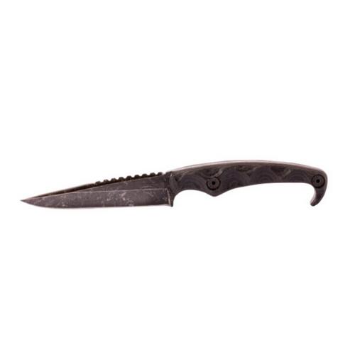 Stroup Knives MK2-B-G10 Acid Etched Clip Point Fixed Blade Knife - Primary Image