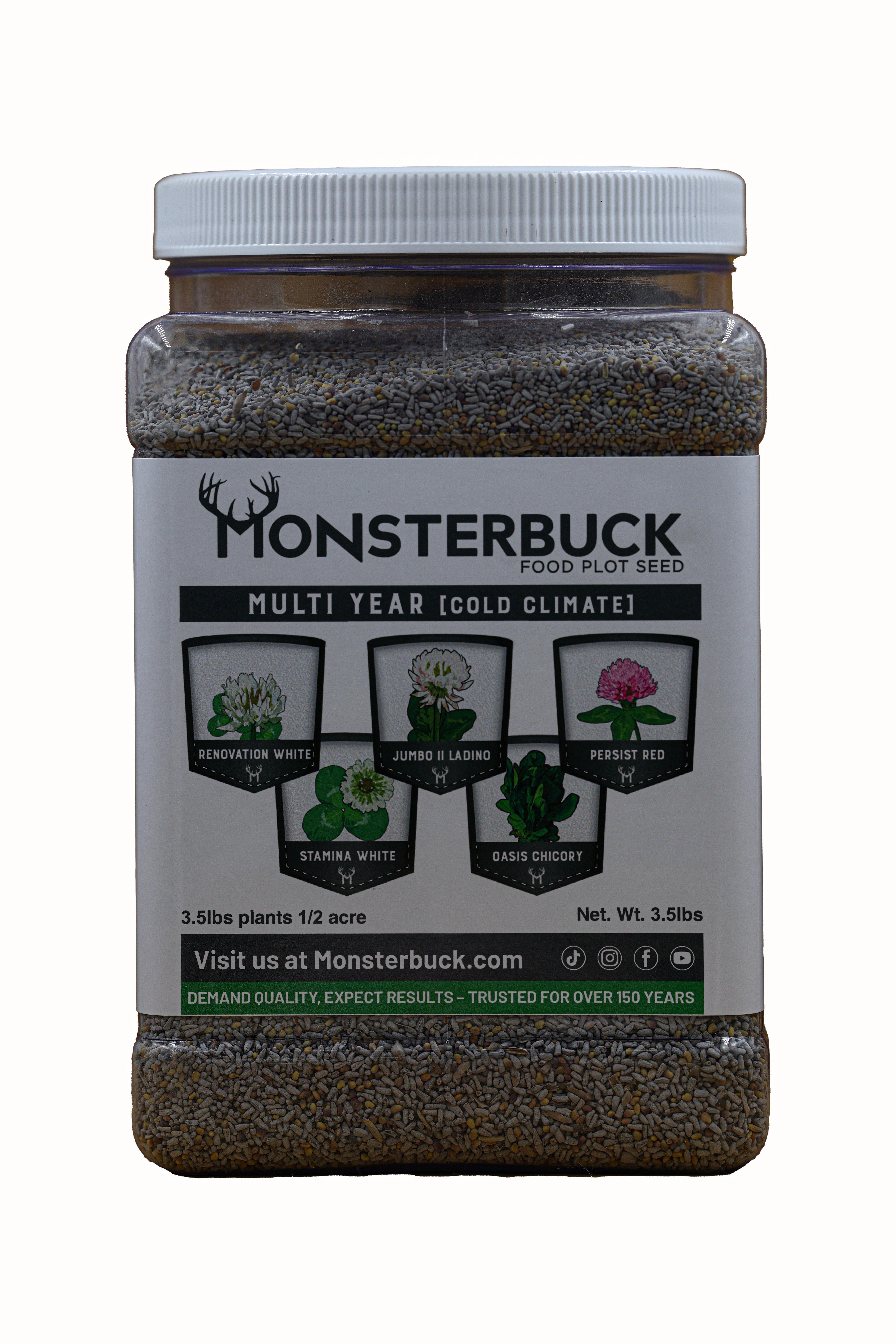 MonsterBuck Multi Year Cold Climate Blend - MonsterBuck Food Plot Seed