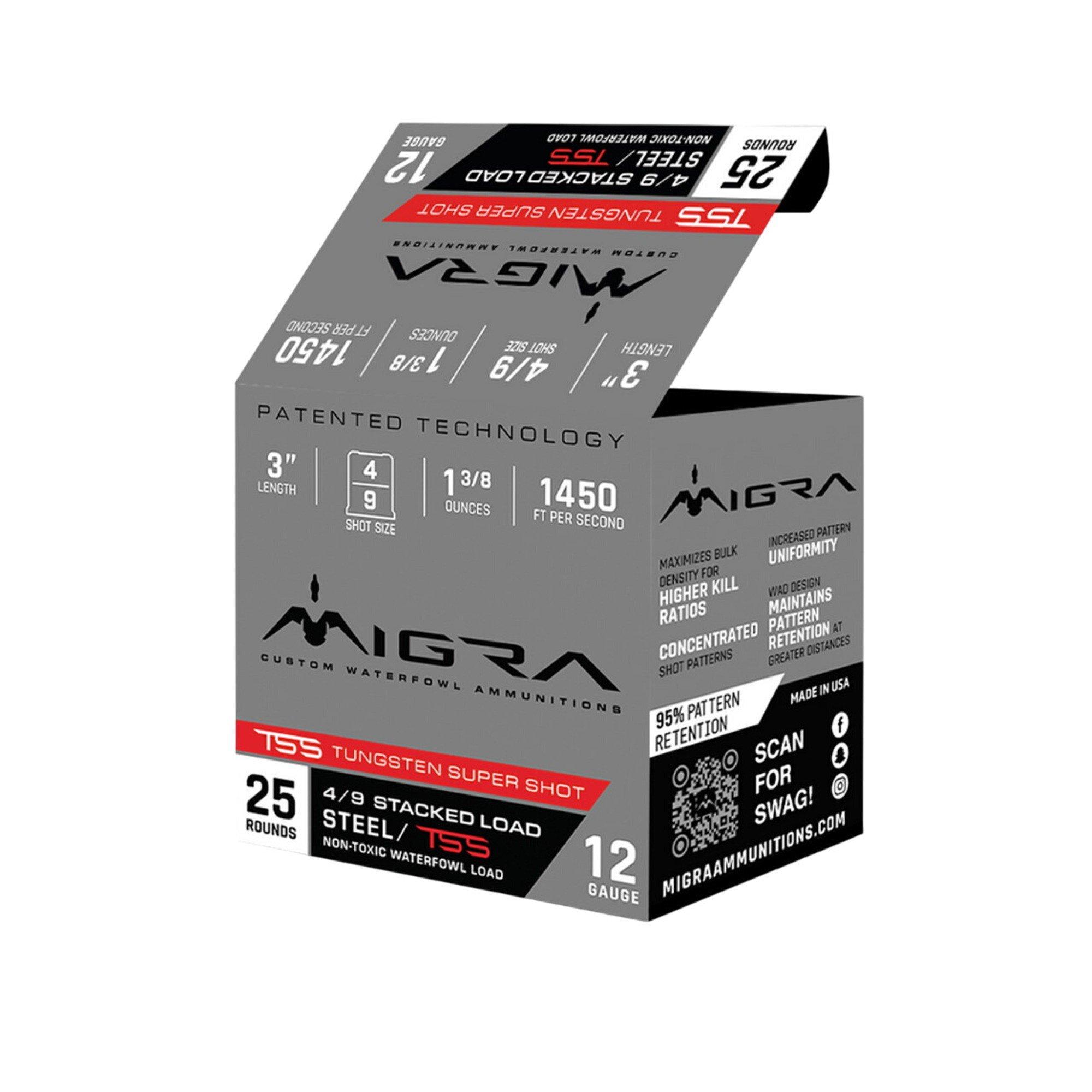 MIGRA Ammunition TSS/Steel Blend Waterfowl 12 Gauge Shotshells 25 Round Box - MIGRA Ammunition