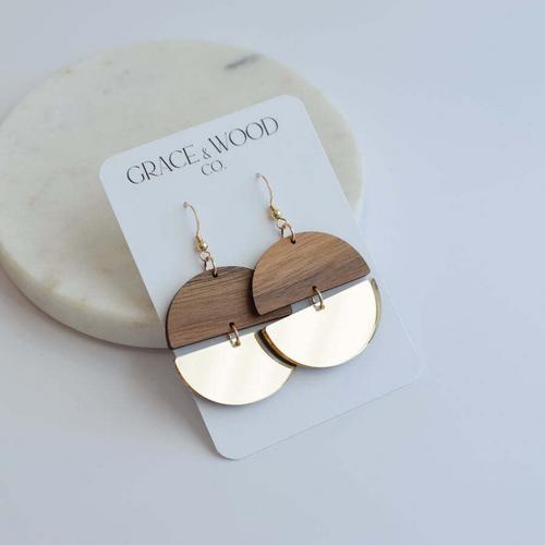 Grace & Wood Co. Hinged Disc Earrings - Primary Image