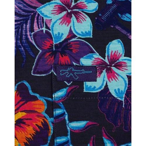 Men's Retro Rifle Hawaiian Drip Button Up Shirt - Primary Image