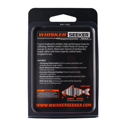 Whisker Seeker Catfish 4X Strong Treble Hooks - Primary Image