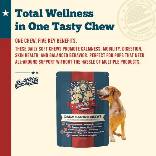 Uncle Ted's Daily Canine Dog Chews 60ct - Primary Image