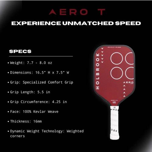 Holbrook Aero Kevlar T Pickleball Paddle - Primary Image