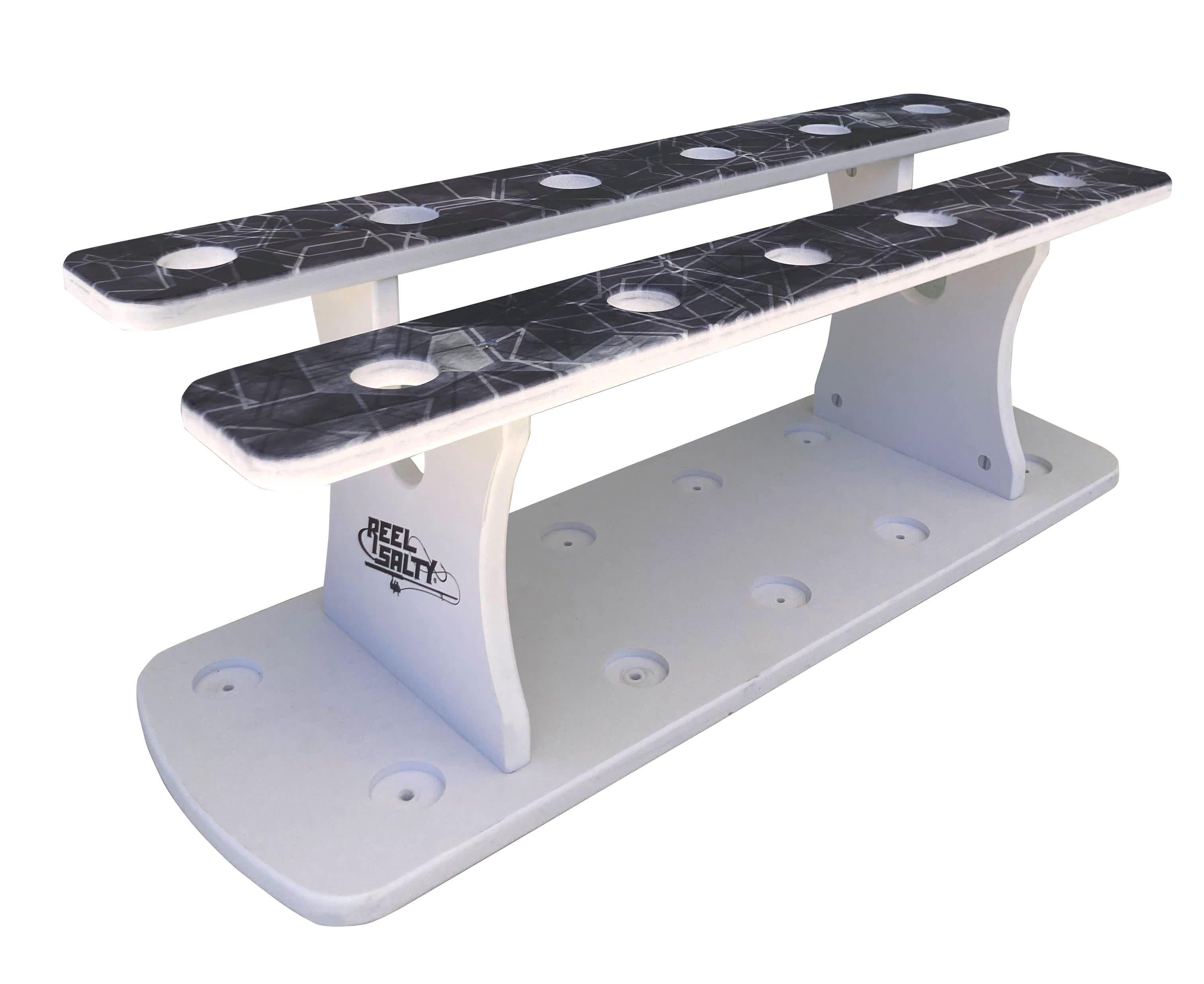 Rush Creek Reel Salty 11 Rod 2 Tier Floor Rack