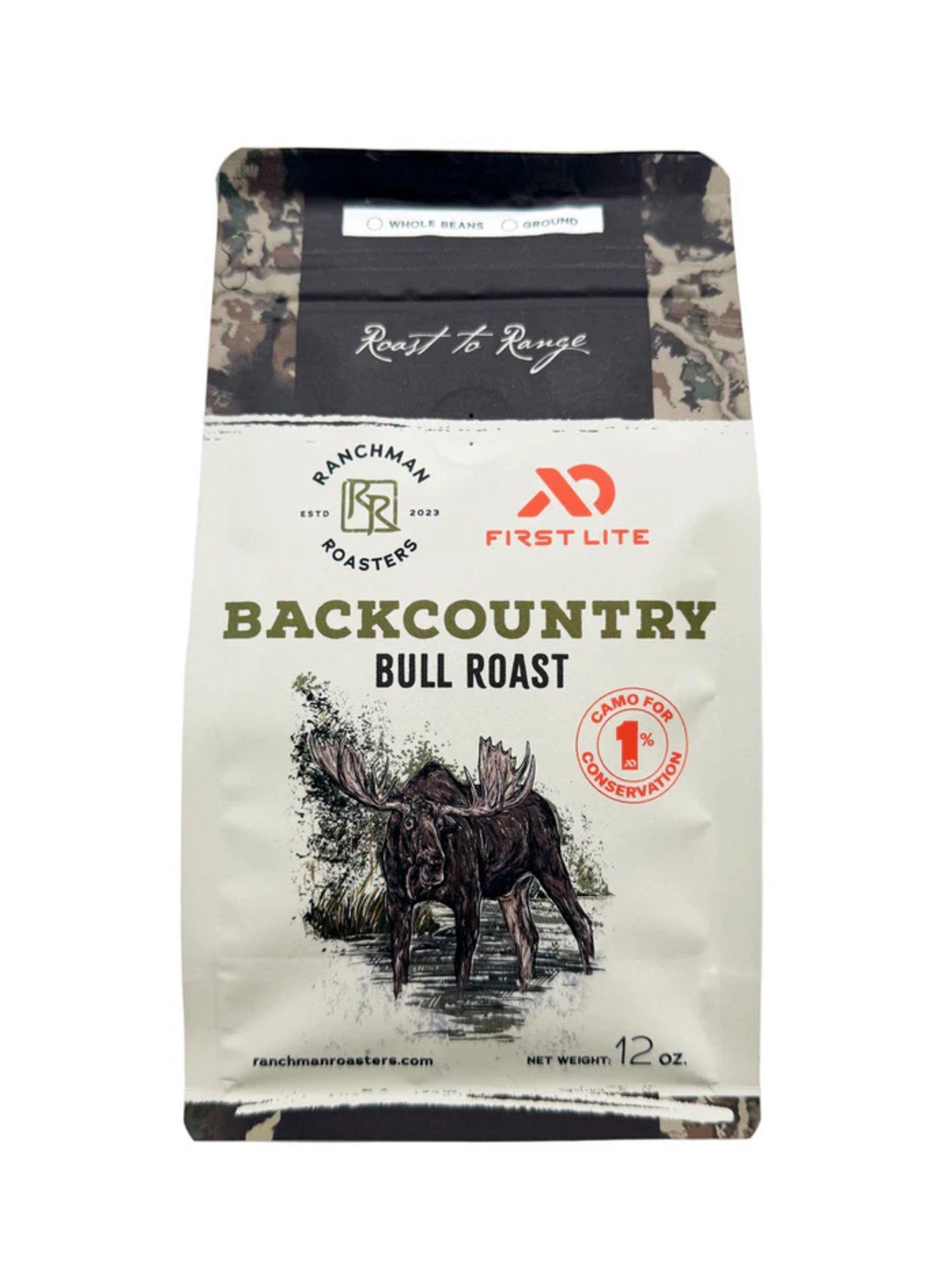 Ranchman Roasters First Lite BackCountry Hunters and Anglers Backcountry Bull Roast 12 oz. Ground Coffee - Ranchman Roasters