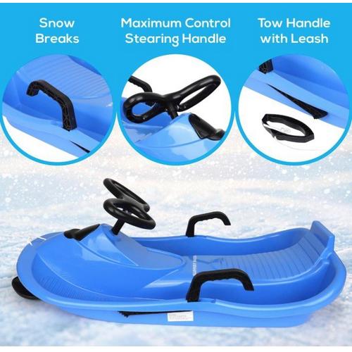 Slippery Racer Downhill Derby Kids Snow Sled - Primary Image