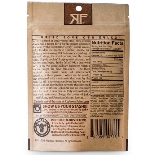 Righteous Felon Bourbon Franklin Beef Jerky - Primary Image