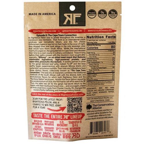 Righteous Felon Darth Garlic Biltong Beef Jerky - Primary Image