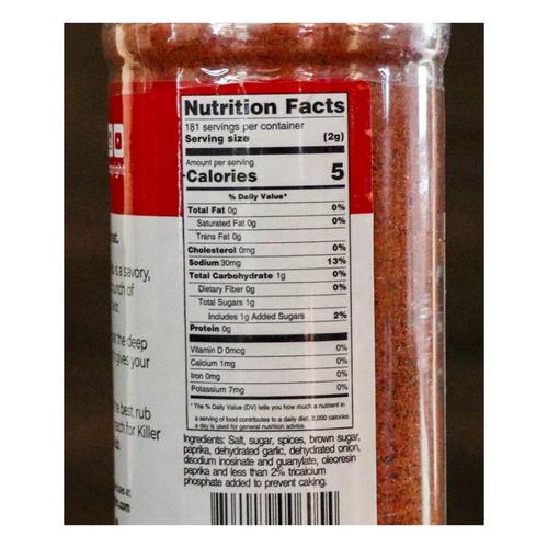 Killer Hogs Hot BBQ Rub 12 oz - Primary Image