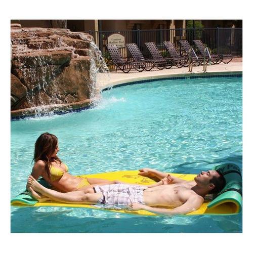 Aqua Lily Pad Tadpole Double Pool Pad 3' X 9' Water Mat - Primary Image