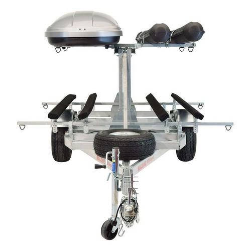 Malone MegaSport LowBed Trlr w/Tier, Spare, 2 sets Bunks, Cargo Box, 2 Rod Tubes - Primary Image