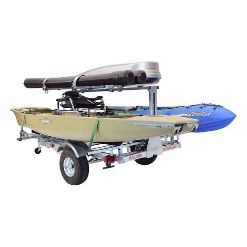 Malone MegaSport LowBed Trlr w/Tier, Spare, 2 sets Bunks, Cargo Box, 2 Rod Tubes - Primary Image