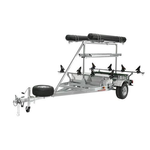 Malone MegaSport LowBed Trlr w/Tier, Spare, 2 sets Saddle Up, Cargo Box, 2 Rod Tubes - Primary Image