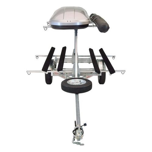 Malone MicroSport LowBed 2 Kayak Trlr Package (2nd tier, 2 Sets Bunks, Cargo Box, Rod Tube, Spare Tire) - Primary Image