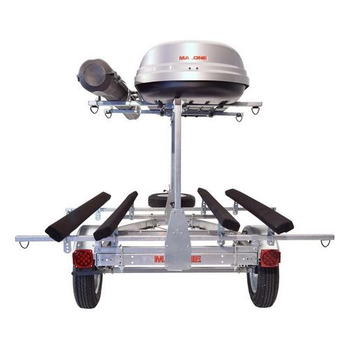 Malone MicroSport LowBed 2 Kayak Trlr Package (2nd tier, 2 Sets Bunks, Cargo Box, Rod Tube, Spare Tire) - Primary Image