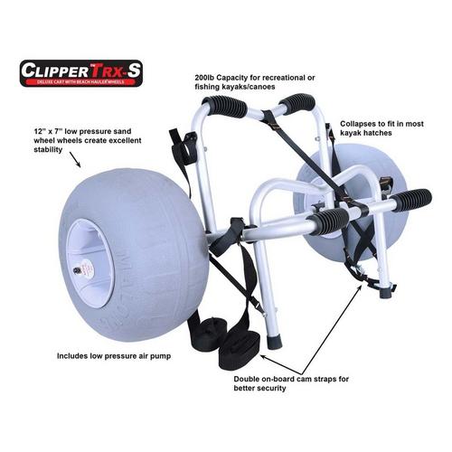 Malone ClipperTRX-S Deluxe Kayak/Canoe Cart (with balloon beach tires) - Primary Image