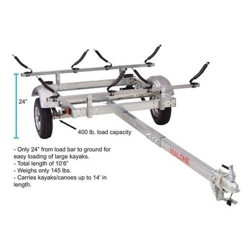 Malone Paddle Gear EcoLight 2 Kayak Trailer Package (2 V-Racks) - Primary Image